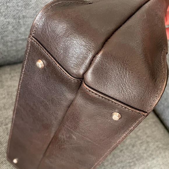 🇬🇧🇯🇵Y2K Margaret Howell Idea Japan Dark Chocolate Leather Minimalist Bag 13 x 6 - Picture 13 of 15